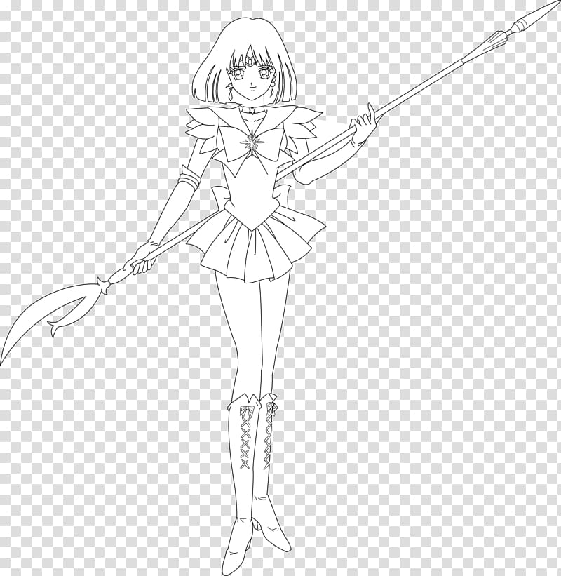 Sailor Saturn Sketch Line art Sailor Moon Coloring book, sailor moon transparent background PNG clipart