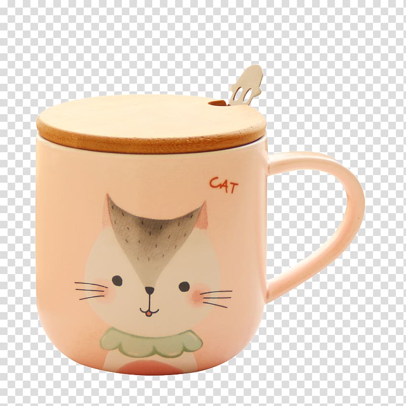 Coffee cup Kitten Mug, Creative cute mug transparent background PNG clipart