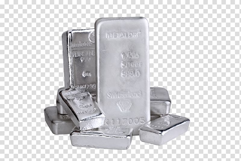 Silver Ingot Gold bar Metal, silver transparent background PNG clipart