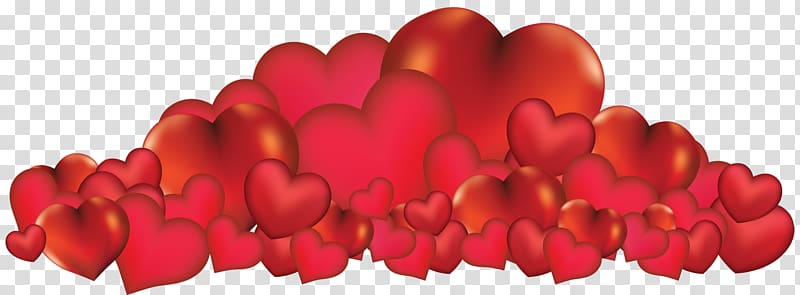 Heart , Bunch of Heart , red hearts illustration transparent background PNG clipart