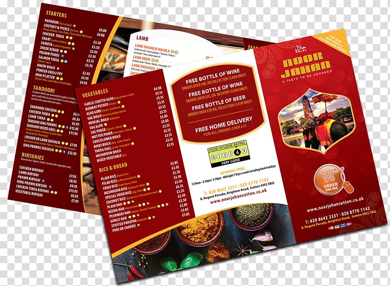 Take-out Menu Restaurant Flyer Printing, restaurant leaflets transparent background PNG clipart