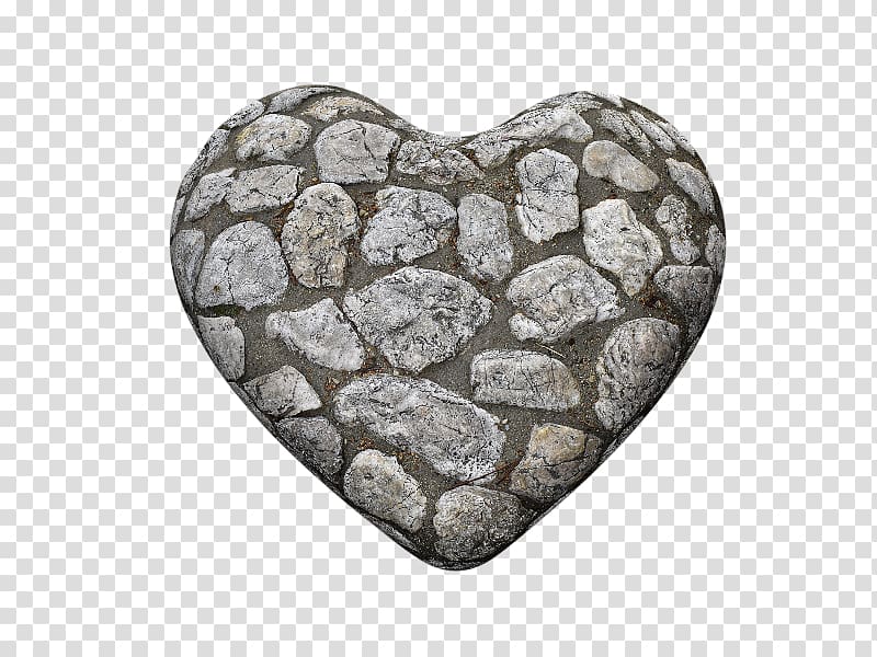 Rock Heart Pebble, floating island transparent background PNG clipart