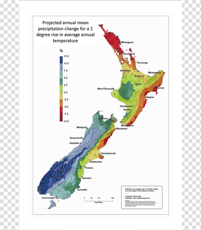 New Zealand Map Climate change National Institute of Water and Atmospheric Research, map transparent background PNG clipart
