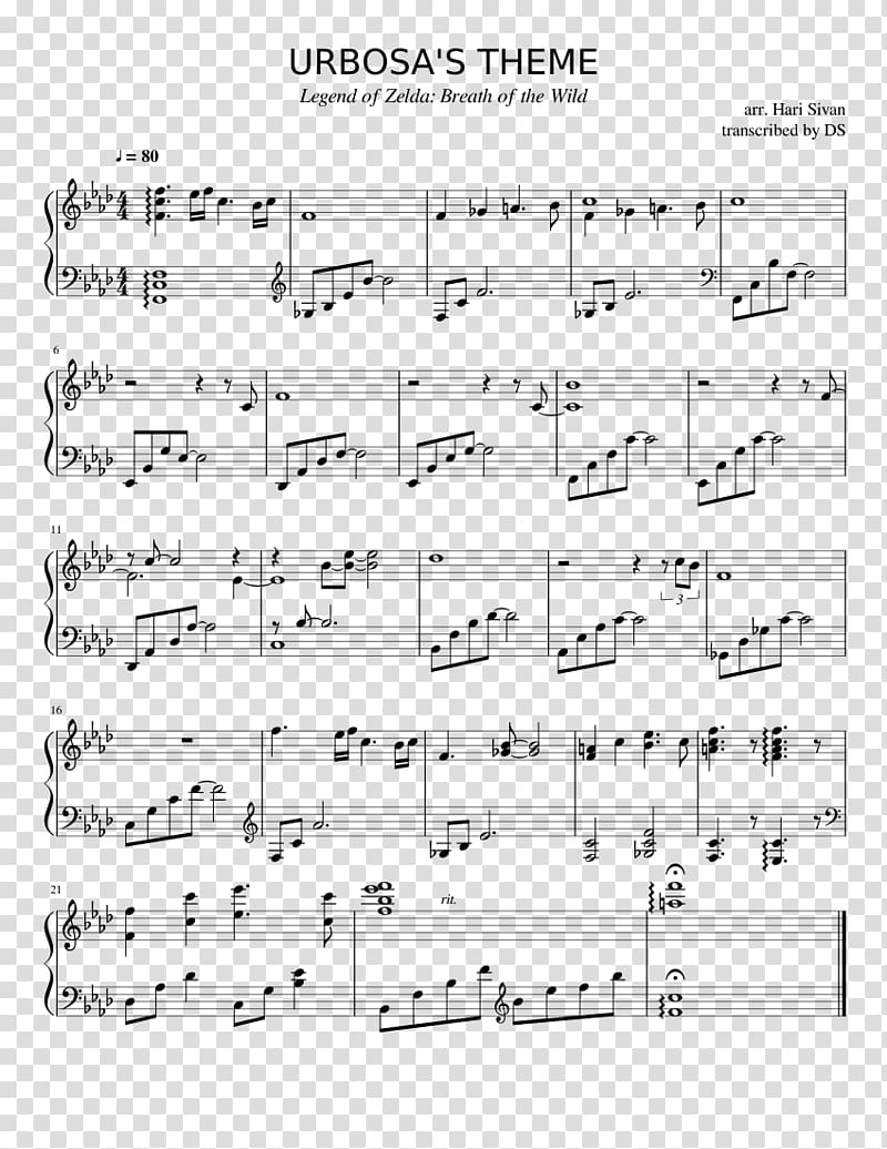 Sheet Music Synthesia The Legend of Zelda: Breath of the Wild Piano, sheet music transparent background PNG clipart