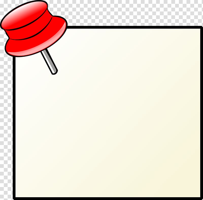 Post-it note Paper , pushpin transparent background PNG clipart