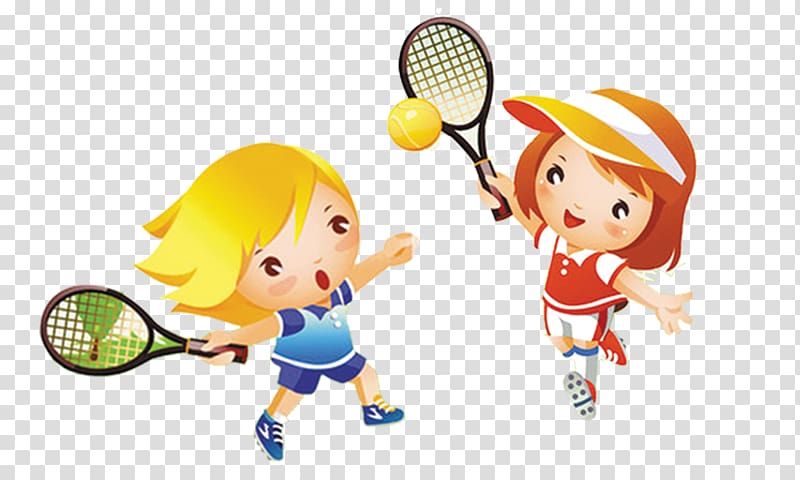 Tennis Girl Play Child , Tennis,Cartoon, transparent background PNG clipart