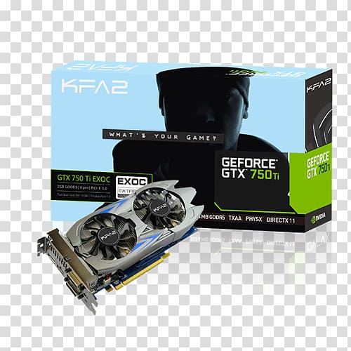Graphics Cards & Video Adapters NVIDIA GeForce GTX 750 Ti GALAXY Technology GDDR5 SDRAM, others transparent background PNG clipart