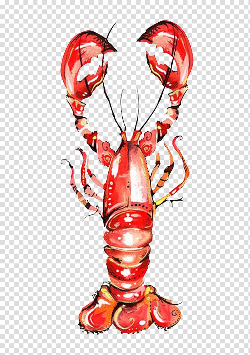 red lobster, Bisque American lobster Seafood Red Lobster Palinurus elephas, lobster transparent background PNG clipart