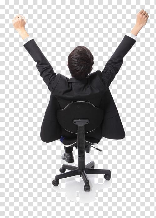Office & Desk Chairs Sitting Businessperson Manspreading, chair transparent background PNG clipart