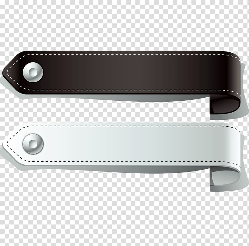 two black and white straps illustration, Belt Euclidean Shadow, Belt-dimensional shadow transparent background PNG clipart