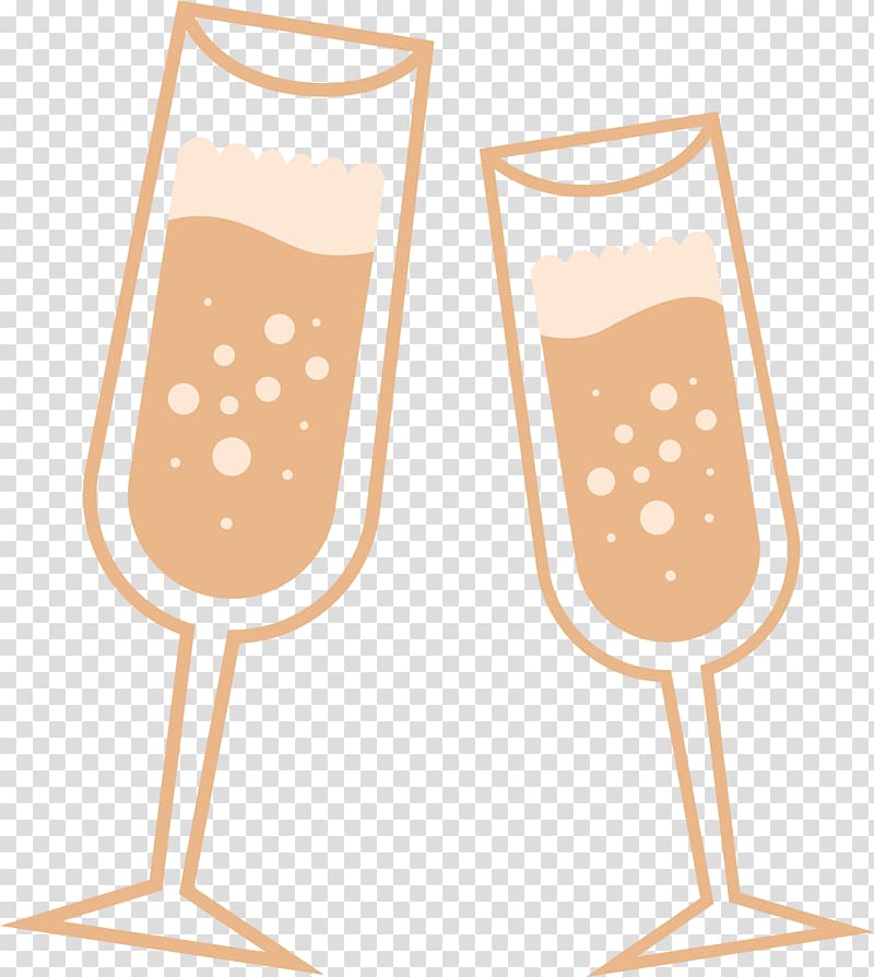 two champagne , Champagne glass Wine glass , Cartoon champagne glass transparent background PNG clipart