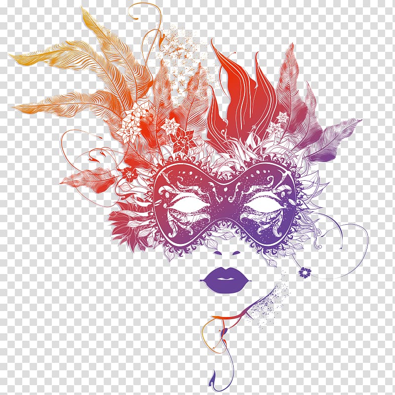 orange and purple Venetian mask illustration, Symphony 2011 Spotify We Want Summer Album Don\'t Let Go, mask,mask transparent background PNG clipart
