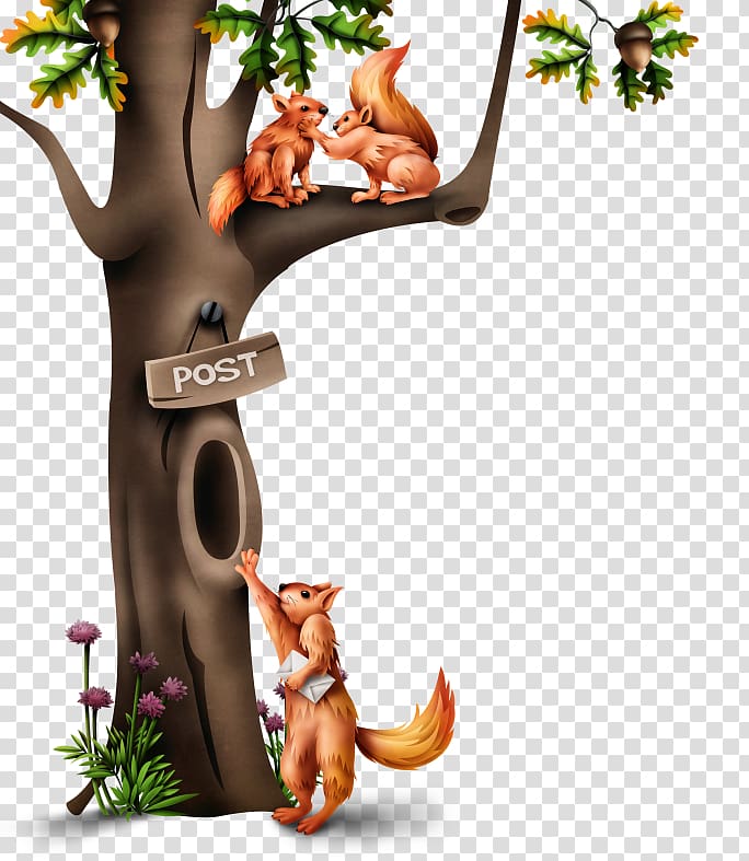 Tree hollow Tree squirrels, tree transparent background PNG clipart