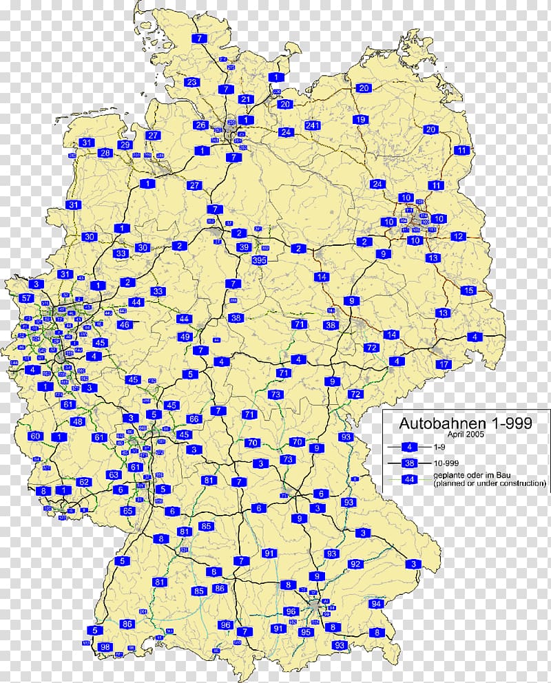 Germany Autobahn Bundesstraße Map Controlled-access highway, map transparent background PNG clipart