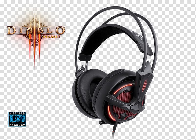 Diablo III: Reaper of Souls Headphones SteelSeries Video game, headset transparent background PNG clipart