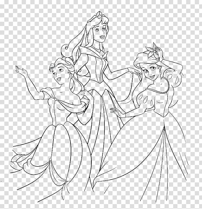 Ariel Disney Princess Line art Elsa The Prince, Disney Princess transparent background PNG clipart