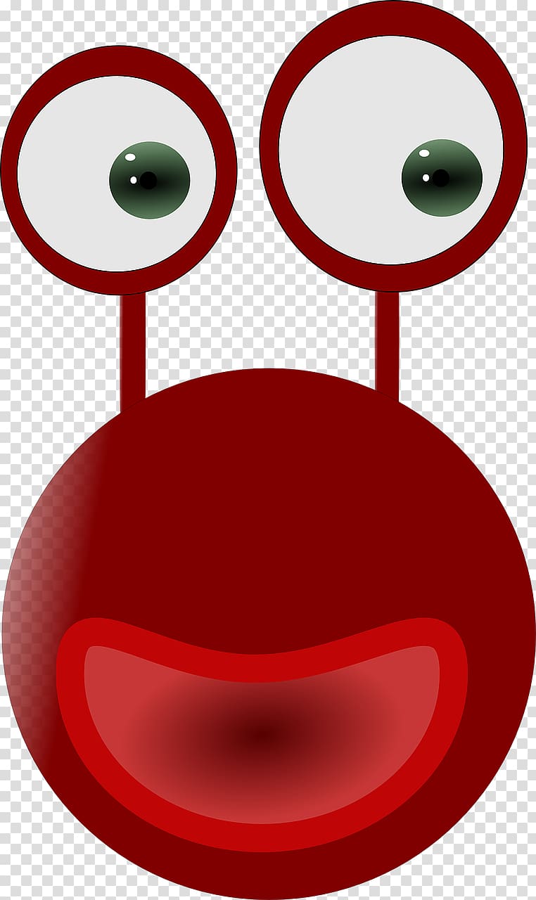Smile Red Frog Eye, smile transparent background PNG clipart