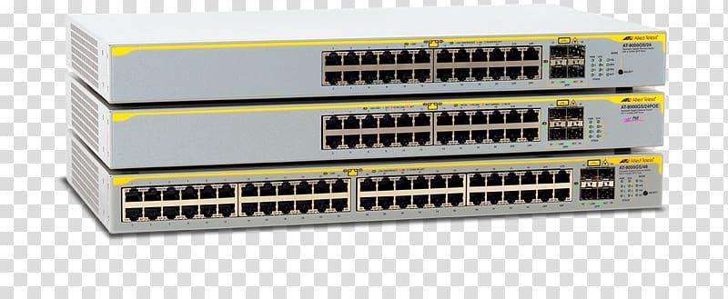 Allied Telesis Network switch Computer network Stackable switch Gigabit Ethernet, others transparent background PNG clipart