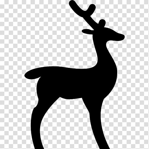 White-tailed deer Reindeer Deer hunting, animal silhouettes transparent background PNG clipart