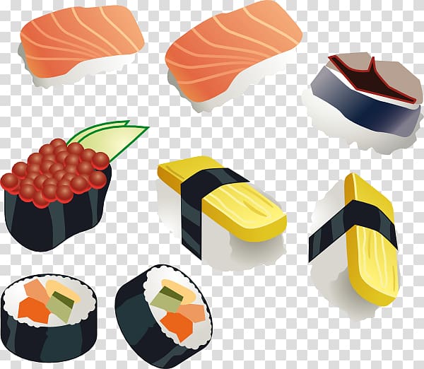Sushi Japanese Cuisine California roll Asian cuisine Makizushi, sushi transparent background PNG clipart