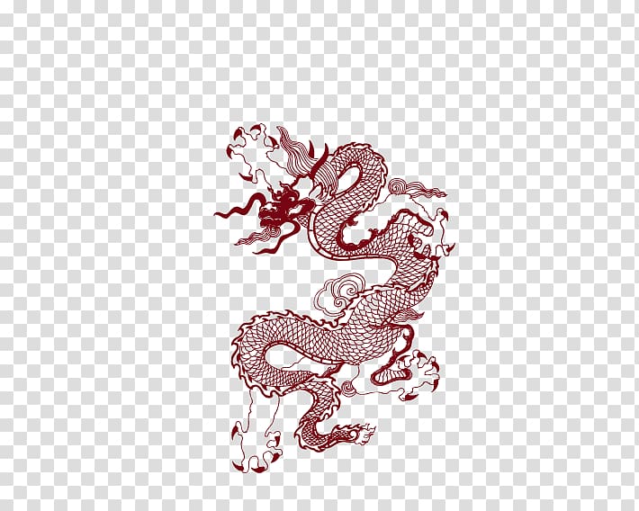 Chinese dragon Fenghuang Totem , Dragon transparent background PNG clipart