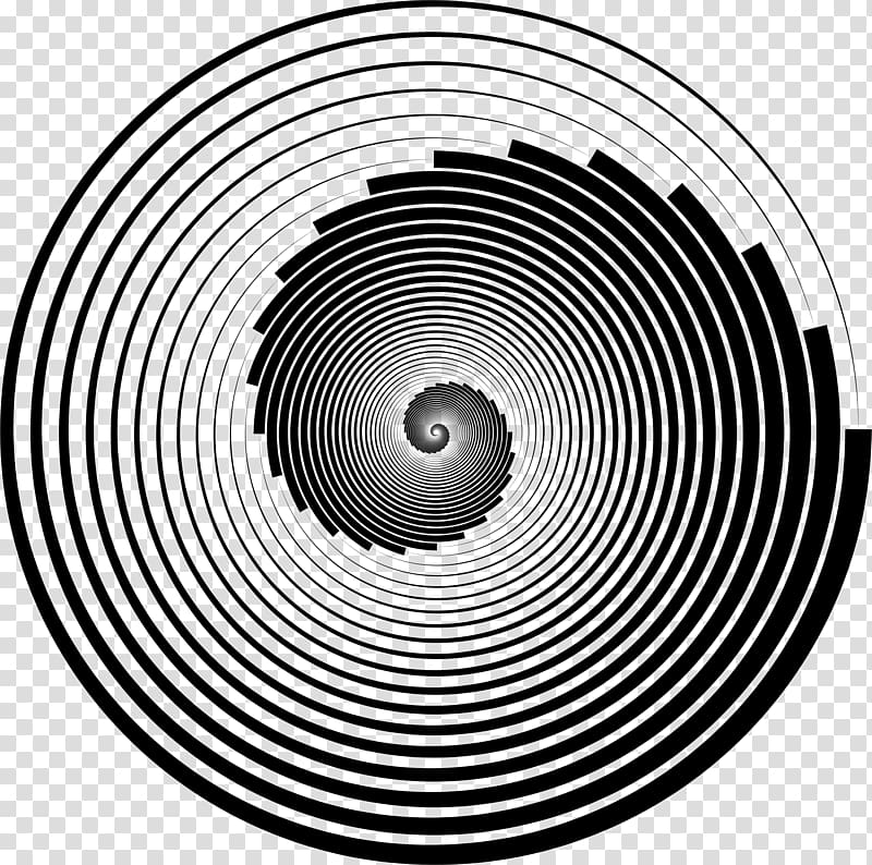 Circle Spiral Monochrome , vortex transparent background PNG clipart