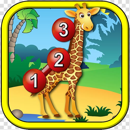 Giraffe Kids Animal Connect the Dots Shape game Jigsaw Puzzles, giraffe transparent background PNG clipart