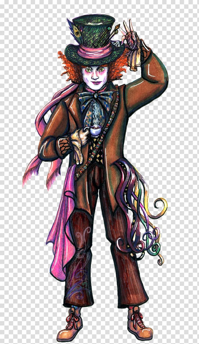 The Mad Hatter Johnny Depp Alice in Wonderland Character, mad hatter transparent background PNG clipart