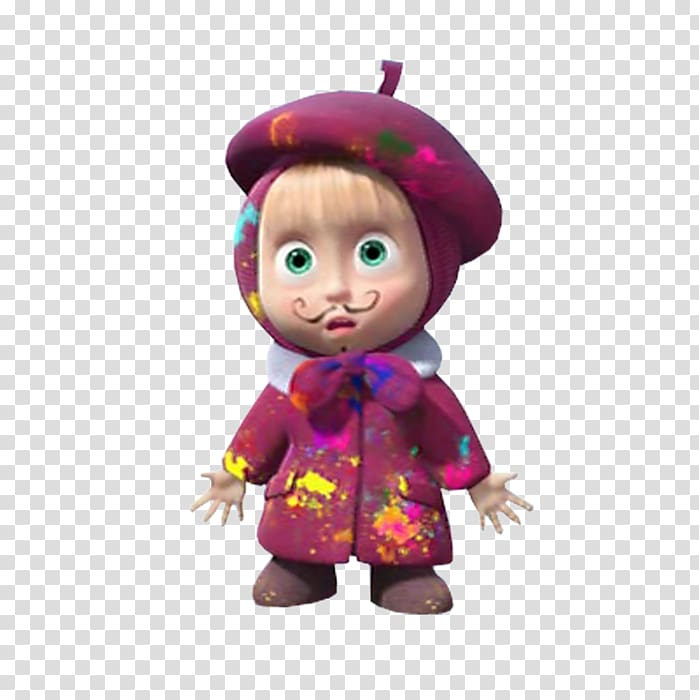 blond haired girl 3D character , Nicki Minaj Masha and the Bear, masha and the bear transparent background PNG clipart