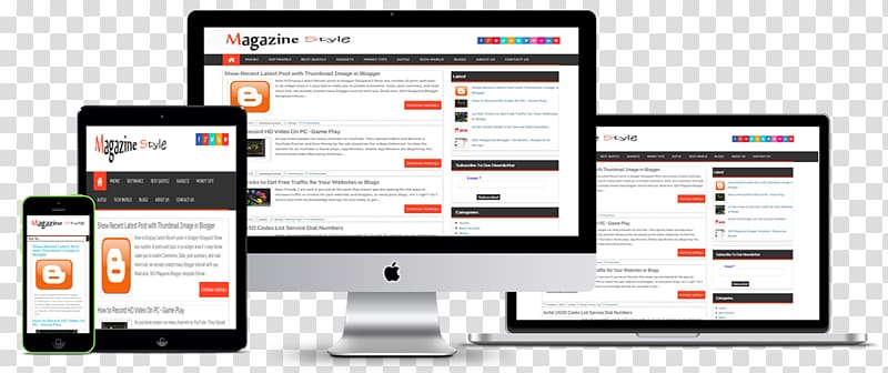 Web development Responsive web design Web template system, fashion magazine transparent background PNG clipart