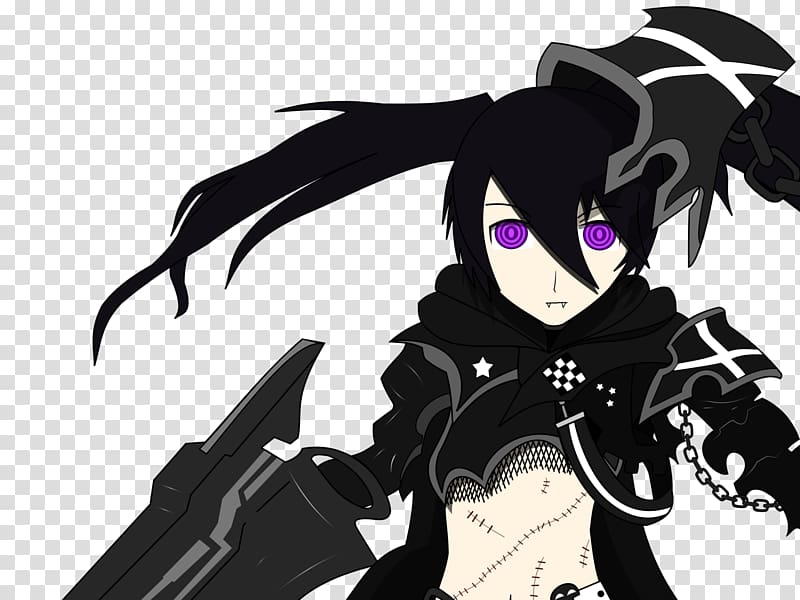 Black Rock Shooter Anime Fan art Chibi, rock fragments transparent background PNG clipart