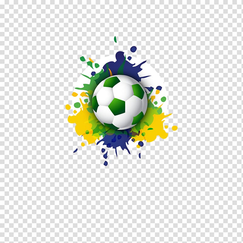 green and white soccer ball illustration, Brazil soccer logo transparent background PNG clipart