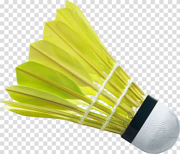yellow and white badminton shuttlecock, Badminton Birdie Yellow transparent background PNG clipart