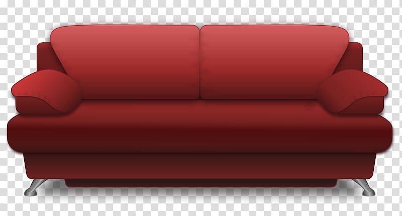 Sofa bed Couch Furniture Living room , Red Sofa transparent background PNG clipart