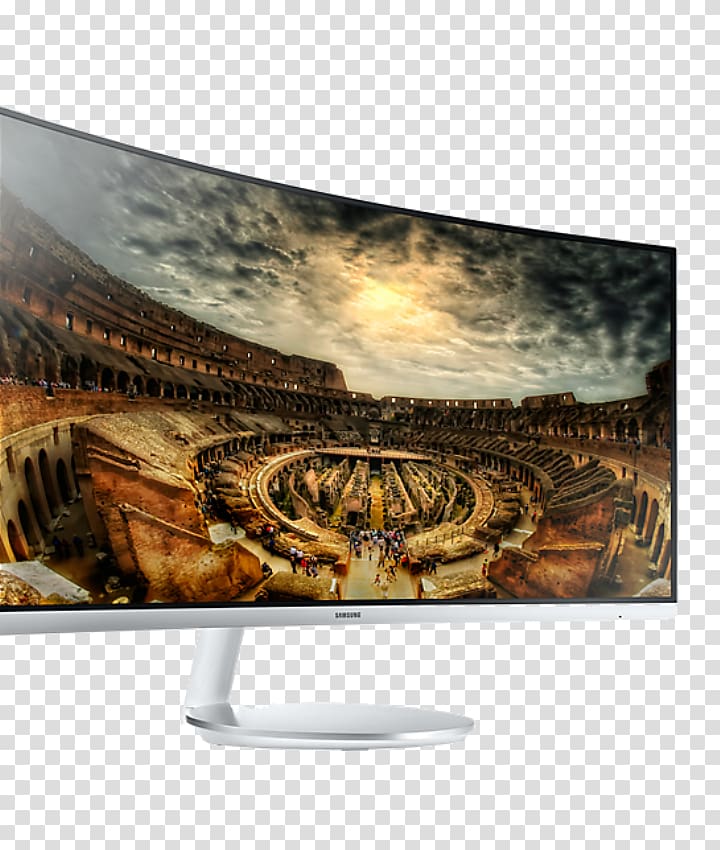 Samsung CF791 Computer Monitors 21:9 aspect ratio Quantum dot display, high-definition buckle material transparent background PNG clipart