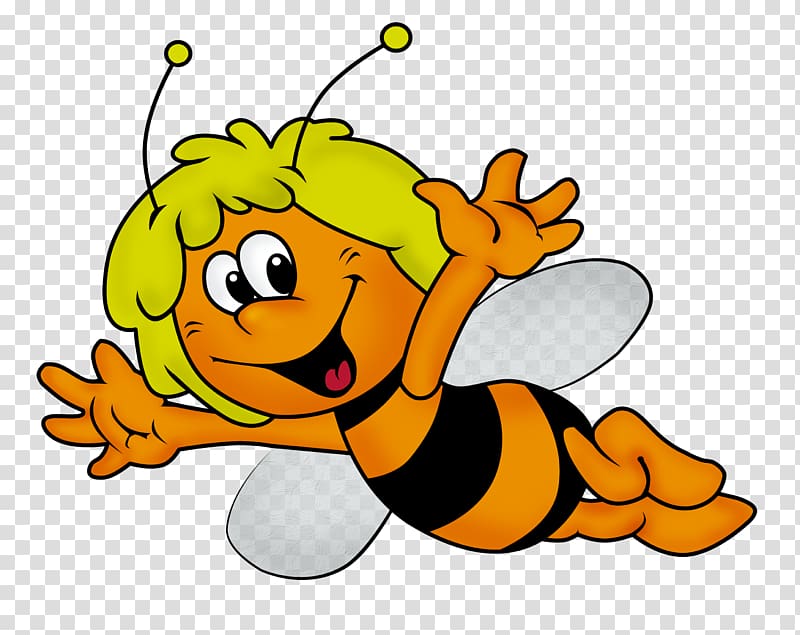 Maya the Bee Honey bee , Cartoon Bee transparent background PNG clipart