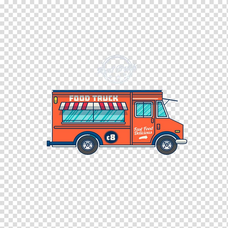 Foodtruck Red Vans Transparent Background Png Clipart