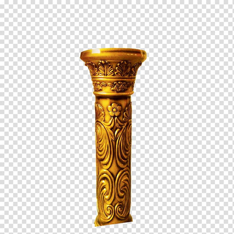 golden pillars transparent background PNG clipart