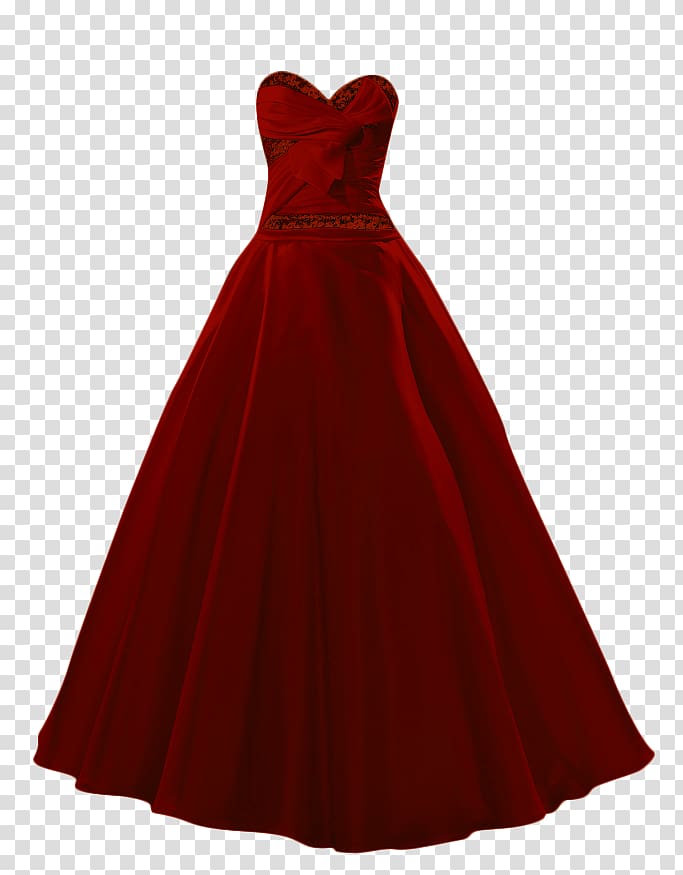 Ball gown Maroon Prom Dress, dress transparent background PNG clipart