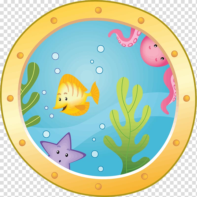 Seabed Child Swell Sticker, fish kids transparent background PNG clipart