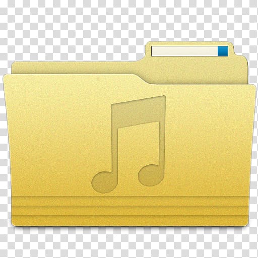 music file illustration, material rectangle yellow, Folders Music Folder transparent background PNG clipart