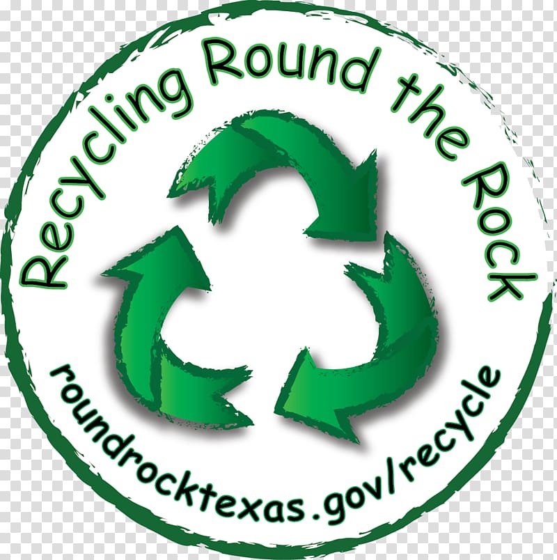 Round Rock Recycling Logo Brand, round spot transparent background PNG clipart