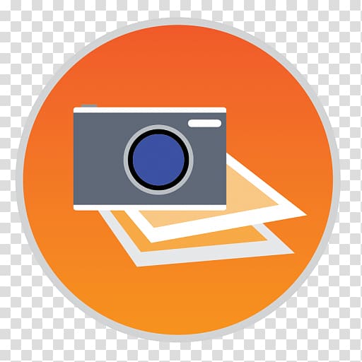 camera application icon, brand orange , Capture transparent background PNG clipart