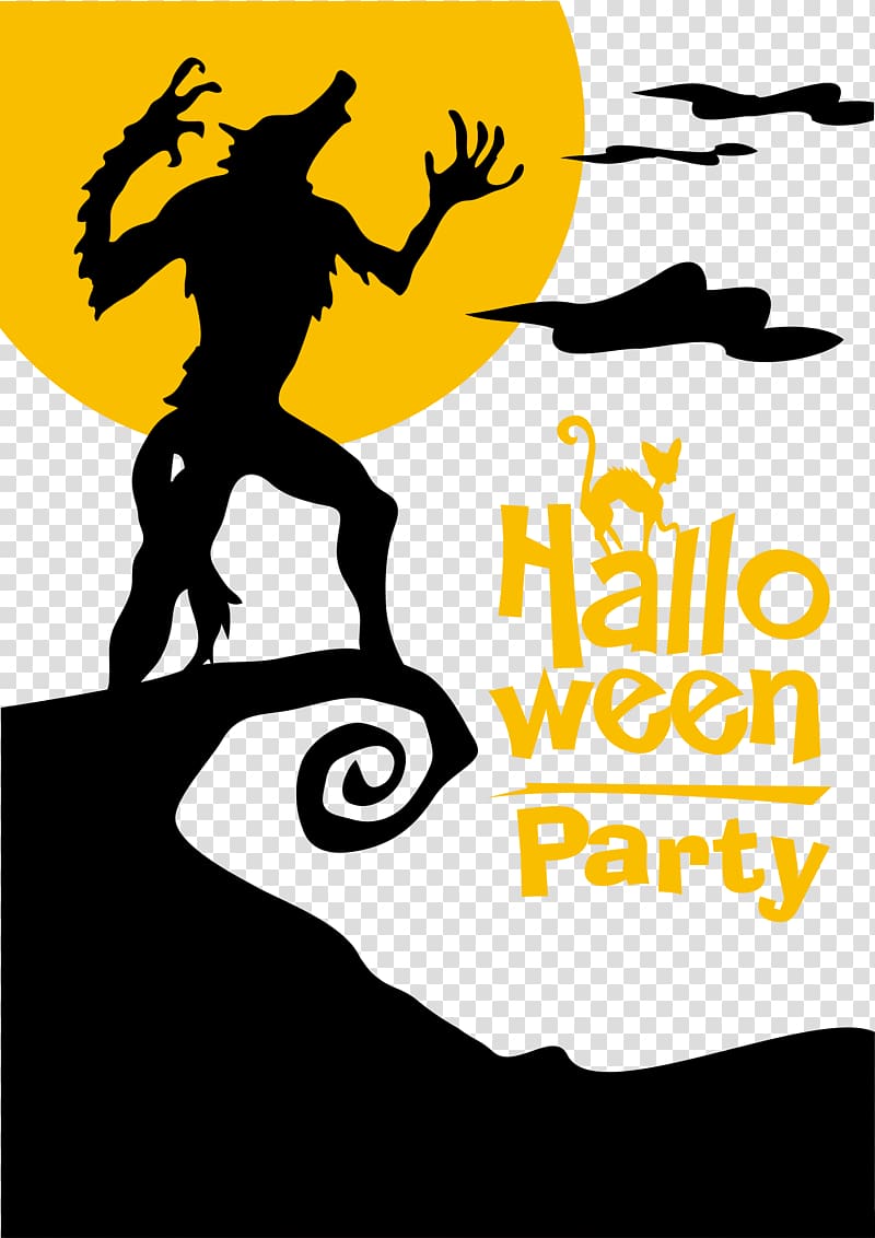 Halloween Werewolf Poster, Halloween werewolf transparent background PNG clipart