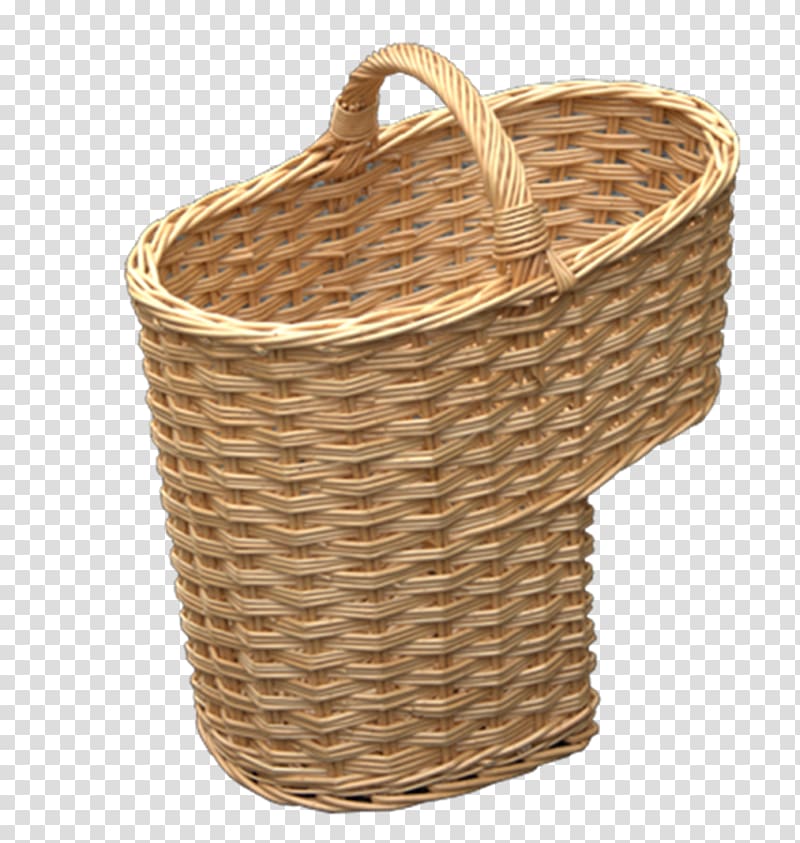 Basket Wicker Hamper Handle Lining, wicker basket transparent background PNG clipart