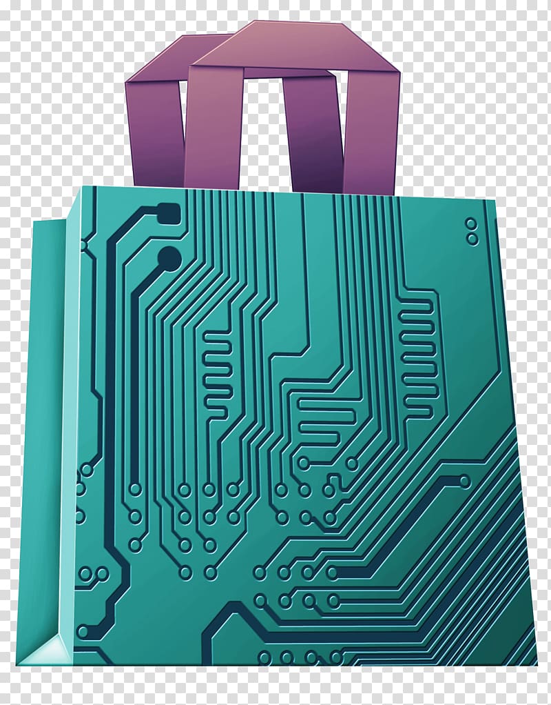 Integrated circuit Printed circuit board Electrical network , Circuit line shopping bag transparent background PNG clipart