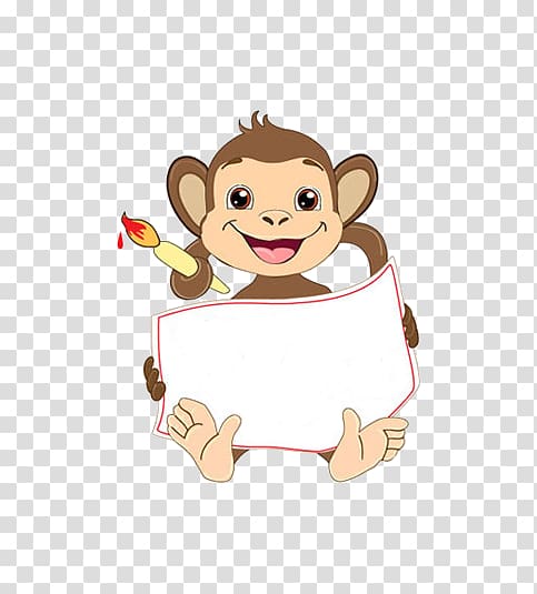 Chinese New Year Monkey New Years resolution, Cute monkey transparent background PNG clipart