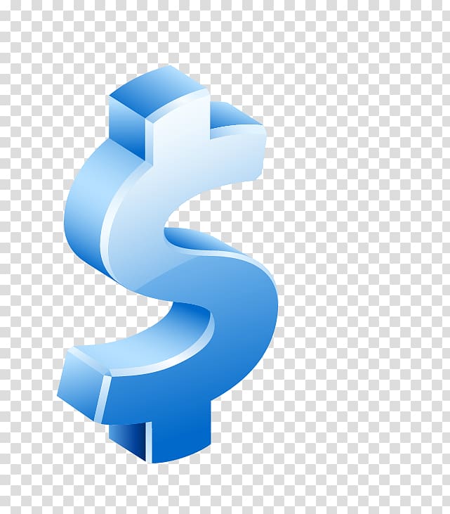Symbol , Blue dollar sign transparent background PNG clipart