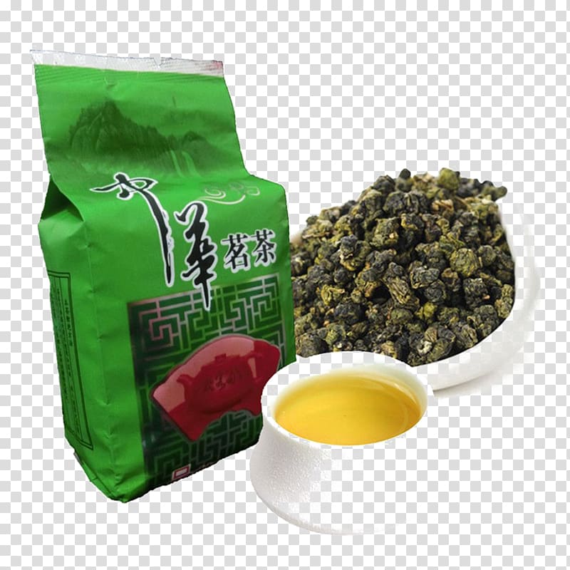 Green tea Fujian Oolong Da Hong Pao, Tea transparent background PNG clipart