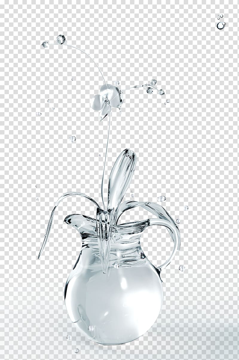 Glass Transparency and translucency Flower, Creative Glass Vase transparent background PNG clipart